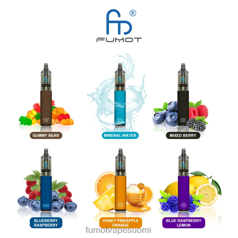 Fumot Suomi | makea minttu 8X48Z381 kertakäyttöinen vape kynä 9000-18ml (1 kpl) Fumot DTL