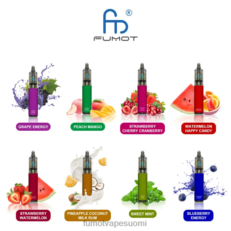 Fumot Suomi | makea minttu 8X48Z381 kertakäyttöinen vape kynä 9000-18ml (1 kpl) Fumot DTL