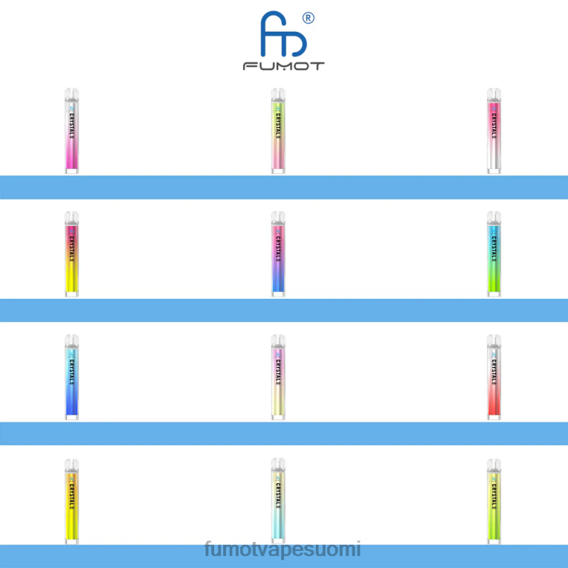 Fumot Vape Suomi | viileä minttu 8X48Z382 2 ml (3 kpl setti) kertakäyttöinen vape - 600 tpd-yhteensopiva Fumot Crystal