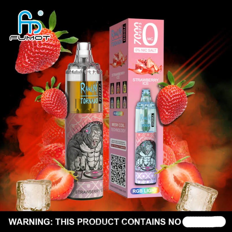 Fumot Flavours | marja limonadi 8X48Z500 0% 7000 kertakäyttöinen vape kynä - 14ml (1 kpl) Fumot Tornado