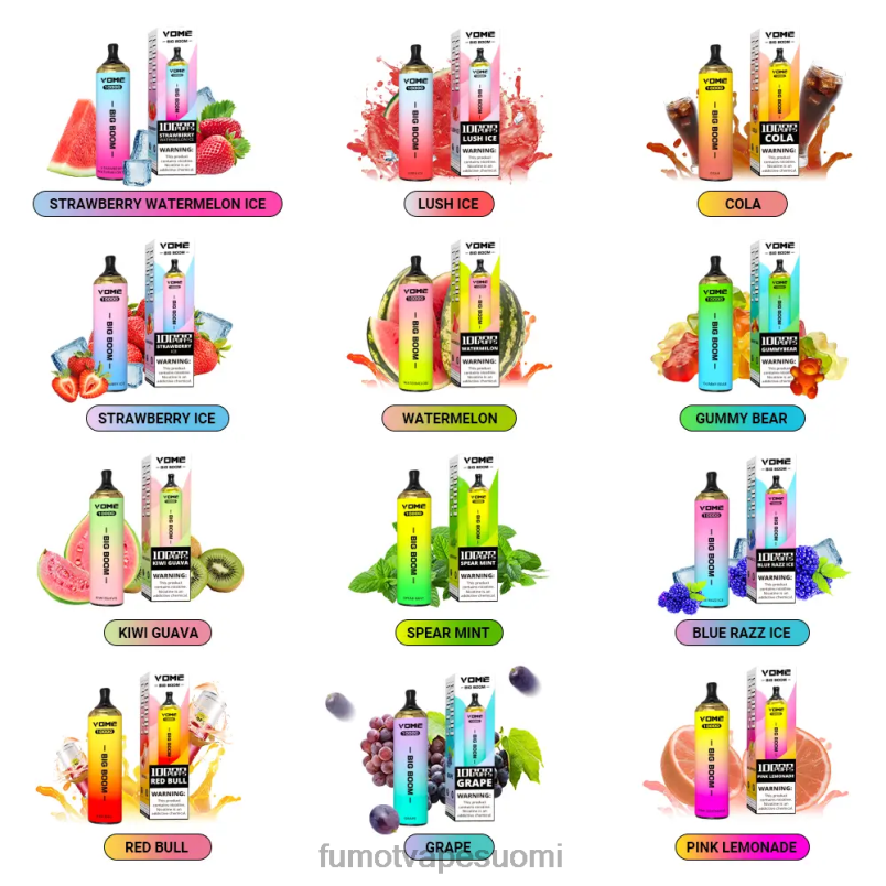 Fumot Vape Best Flavour | punainen härkä 8X48Z444 kertakäyttöinen vape kynä 10000 - 20ml (1 kpl) Fumot Vome Big Boom