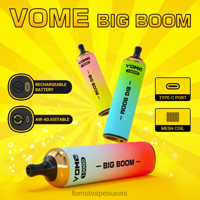 Fumot Vape Best Flavour | punainen härkä 8X48Z444 kertakäyttöinen vape kynä 10000 - 20ml (1 kpl) Fumot Vome Big Boom