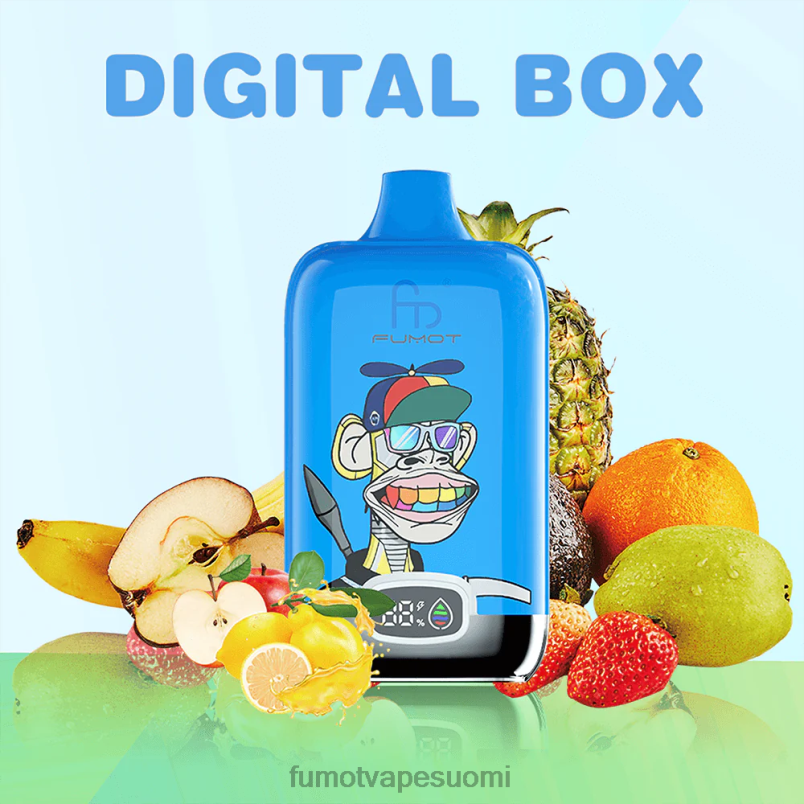 Fumot Vape Reddit | sininen razz-limonadi 8X48Z116 12 000 kertakäyttöinen vape pod - 20 ml (1 kpl) Fumot Digital Box