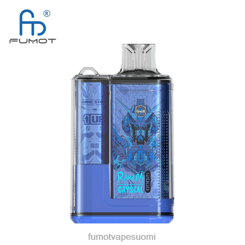 Fumot Flavours | mustikka jäällä 8X48Z260 12000 kertakäyttöinen vape-laatikko - 20 ml (1 kpl) Fumot Crystal