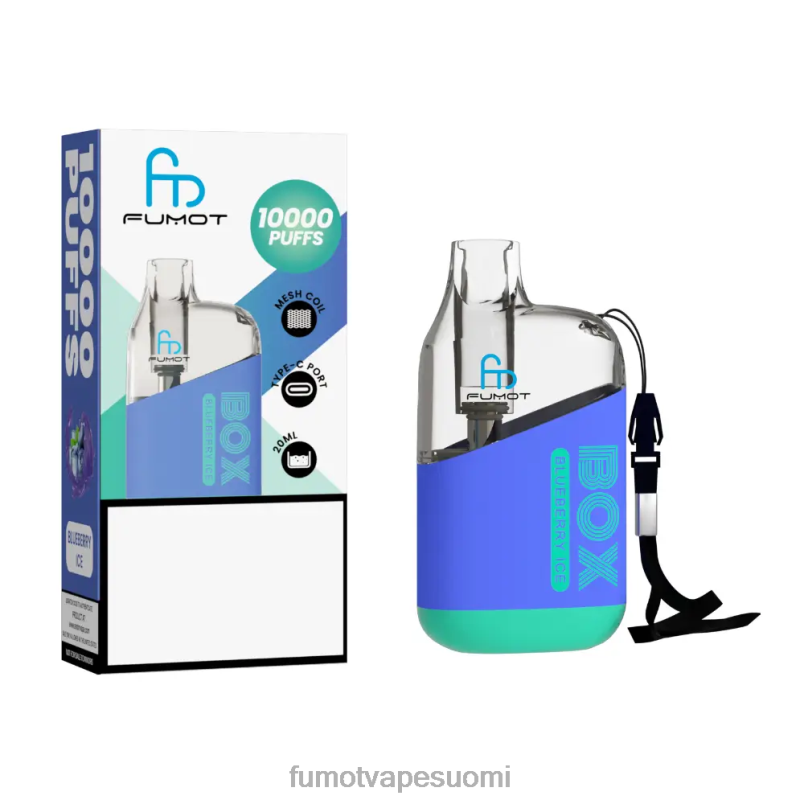 Fumot Puff | kiivi passionhedelmä guava 8X48Z353 laatikko 10000 kertakäyttöinen vape pod - 20ml (1 kpl) Fumot Tornado