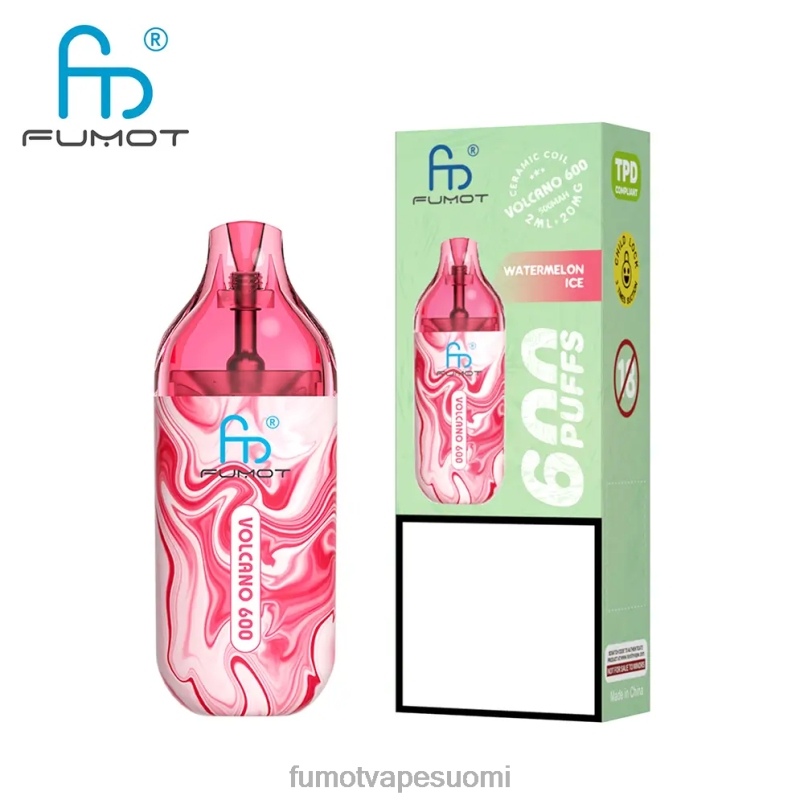 Fumot Puff | kiivi passionhedelmä guava 8X48Z303 600 tpd-yhteensopiva kertakäyttöinen vape - 2ml (3 kpl setti) Fumot Volcano