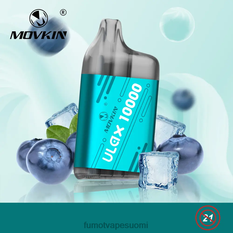 Fumot Flavours | rehevä jää 8X48Z310 10 000 kertakäyttöistä vape pod - 12 ml (1 kpl) Fumot Movkin Ulax