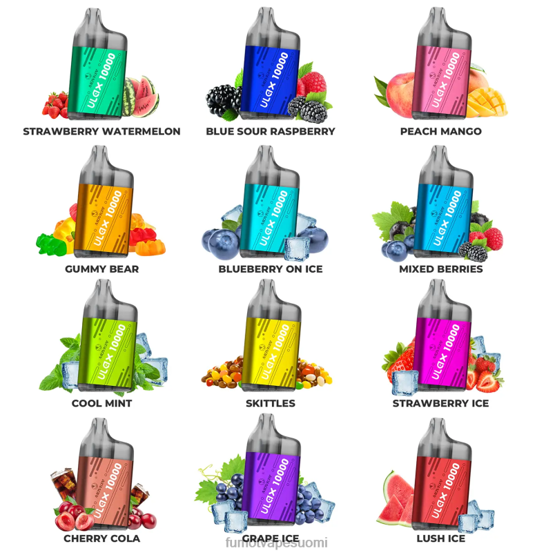 Fumot Price | rypäleen jäätä 8X48Z308 10 000 kertakäyttöistä vape pod - 12 ml (1 kpl) Fumot Movkin Ulax