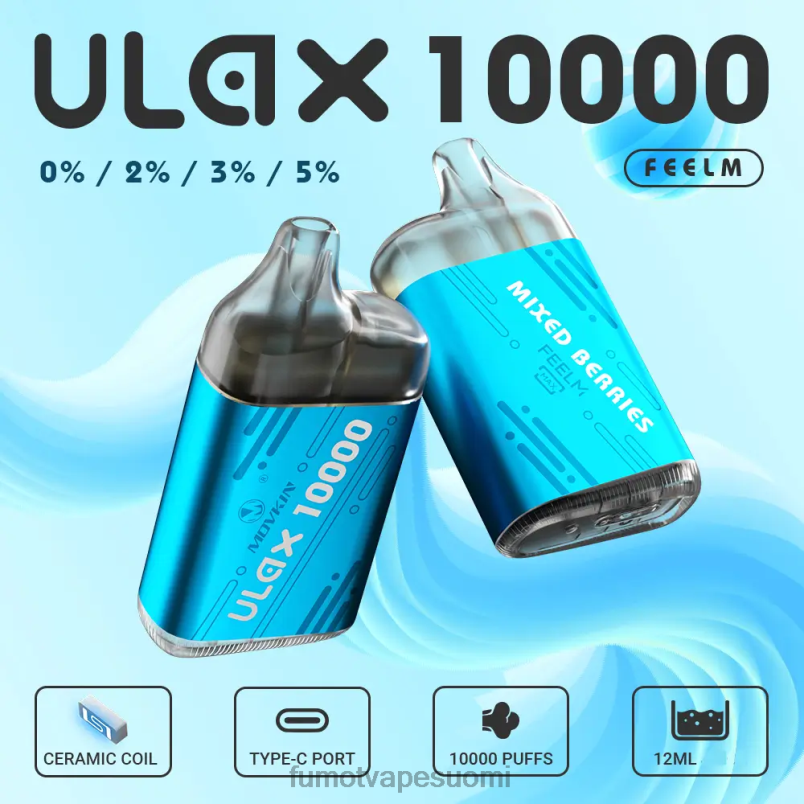 Fumot Price | rypäleen jäätä 8X48Z308 10 000 kertakäyttöistä vape pod - 12 ml (1 kpl) Fumot Movkin Ulax