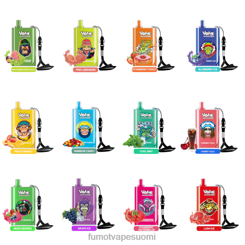 Fumot Vape Price | rypäleen jäätä 8X48Z429 10000 kertakäyttöinen vape pod -laite - 20ml (1 kpl) Fumot Vome Monster
